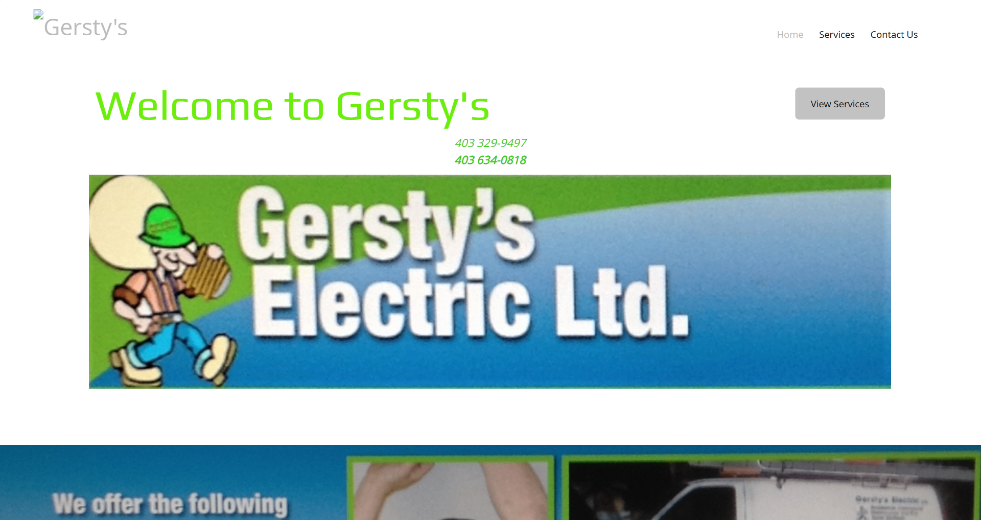 Gersty's Electric Ltd. previous website