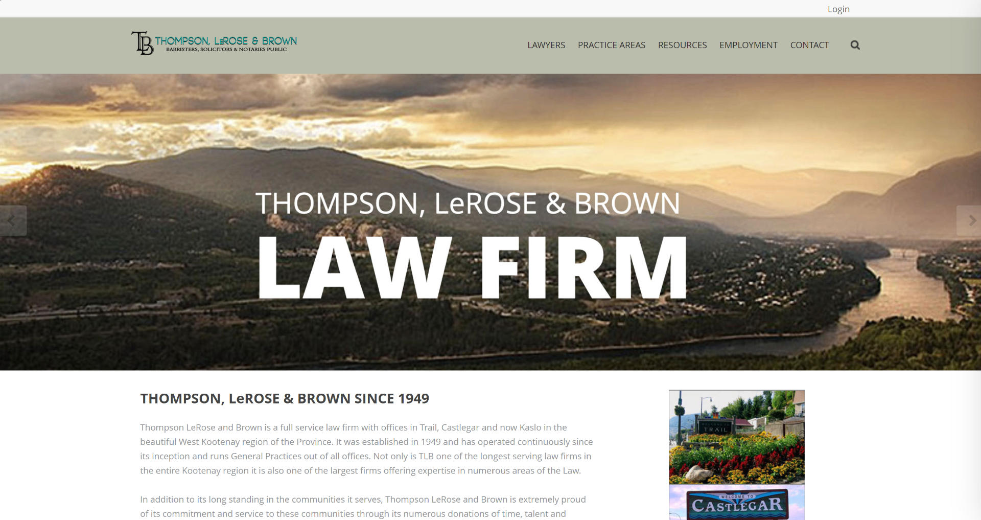 Thompson, LeRose & Brown previous website