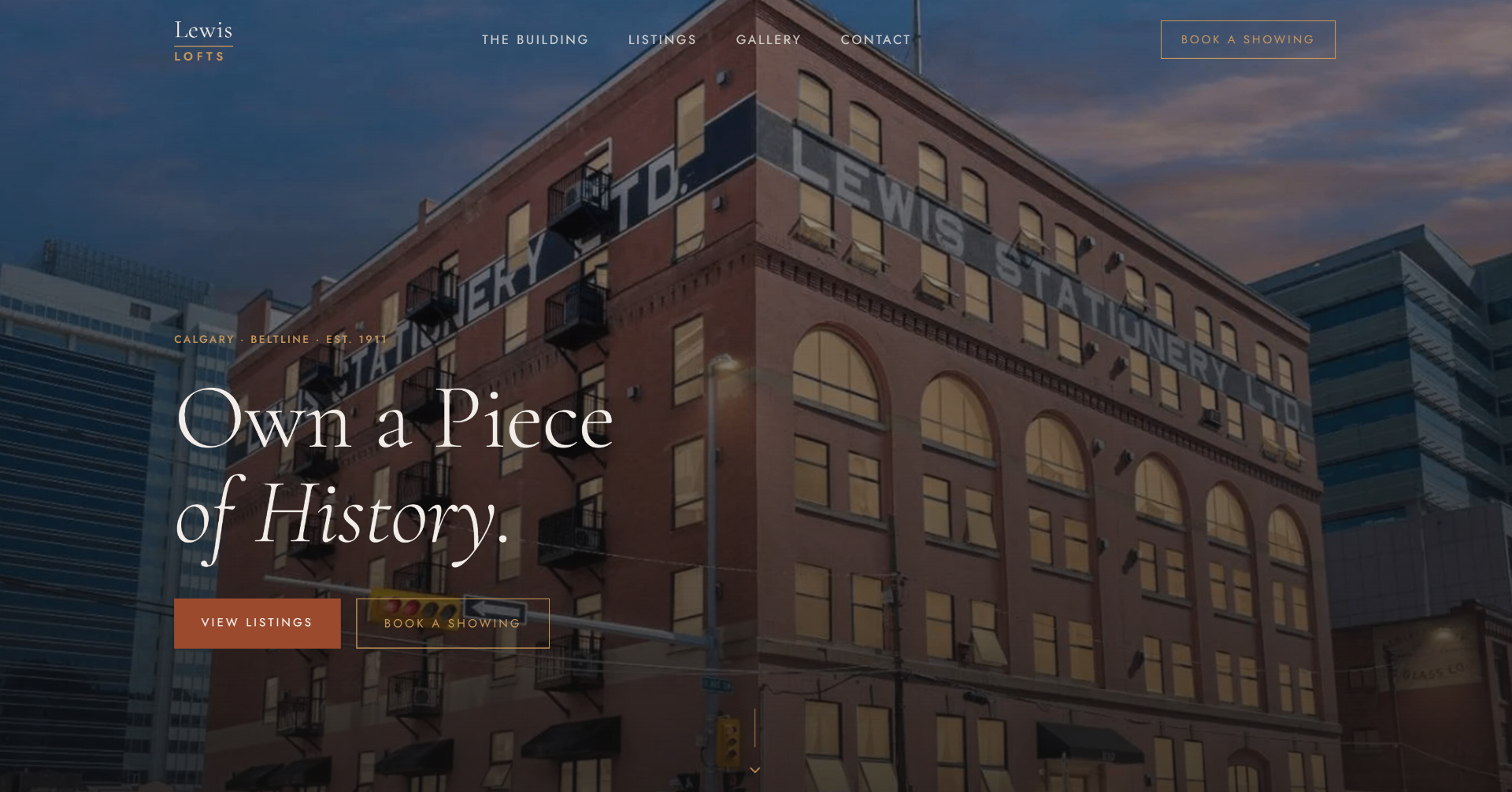 Lewis Lofts website