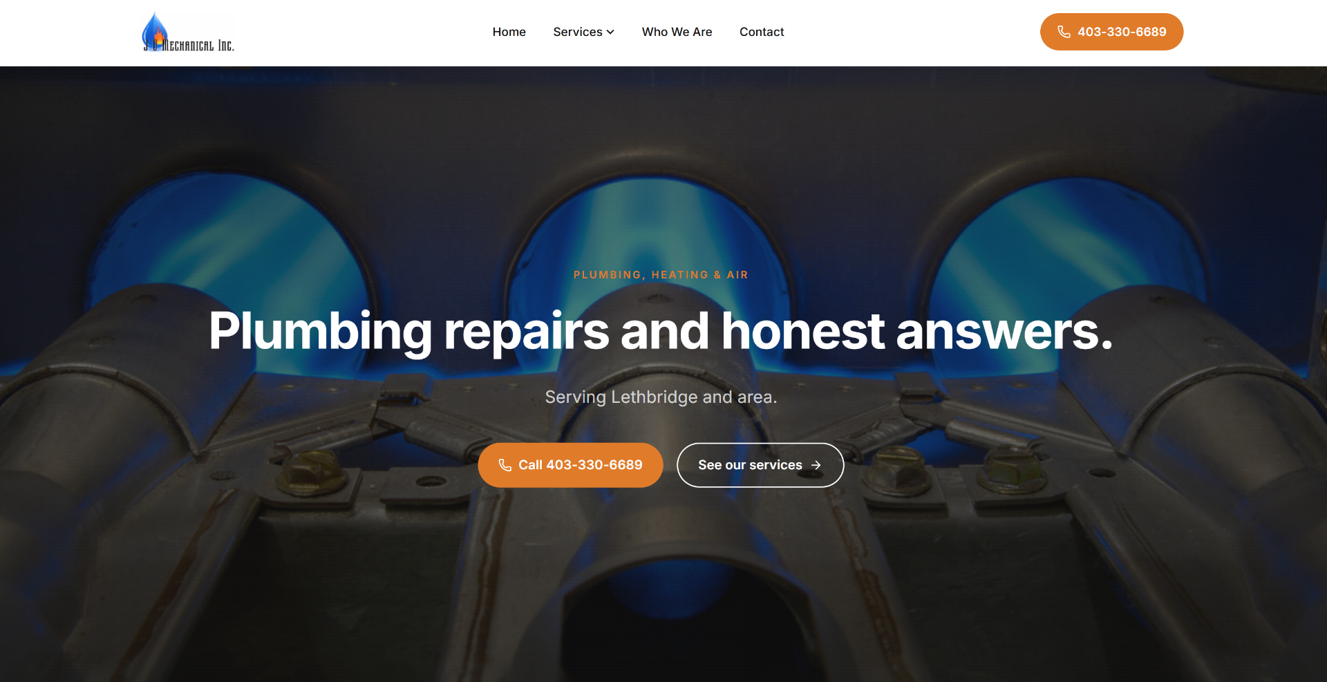 J O Mechanical Inc. website