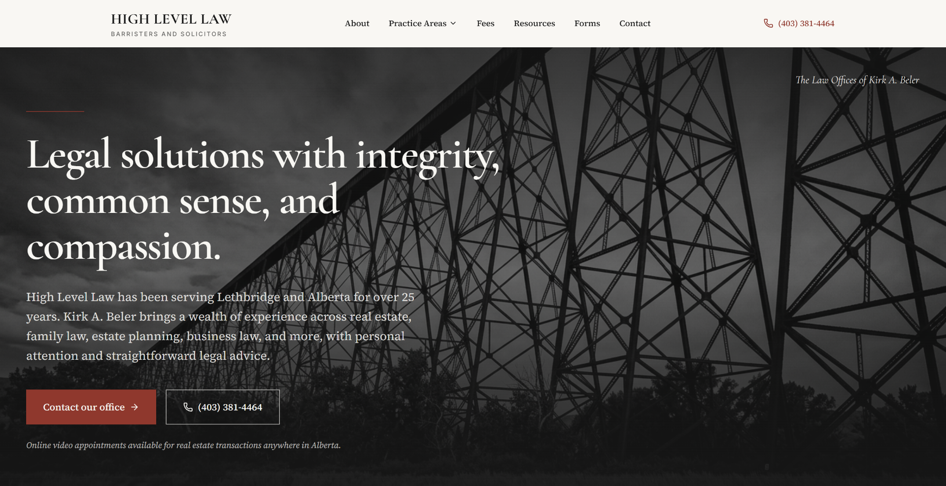 High Level Law website