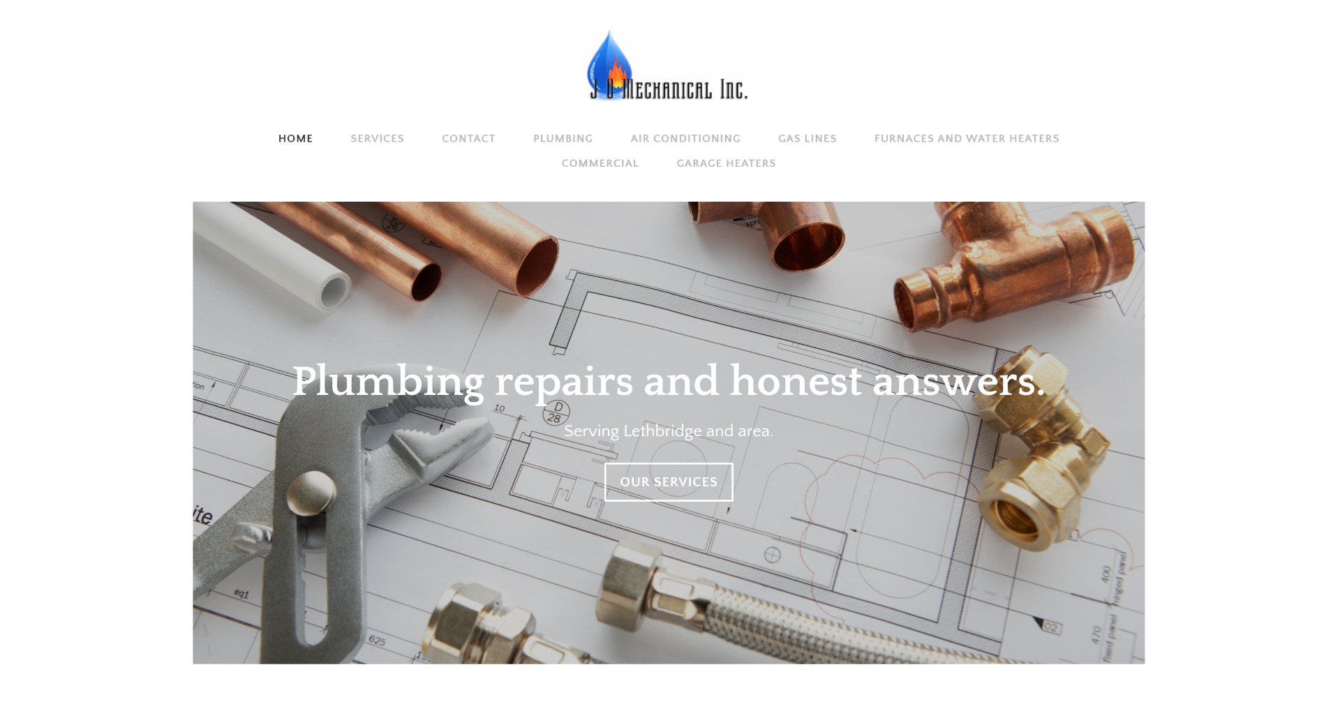 J O Mechanical Inc. previous website