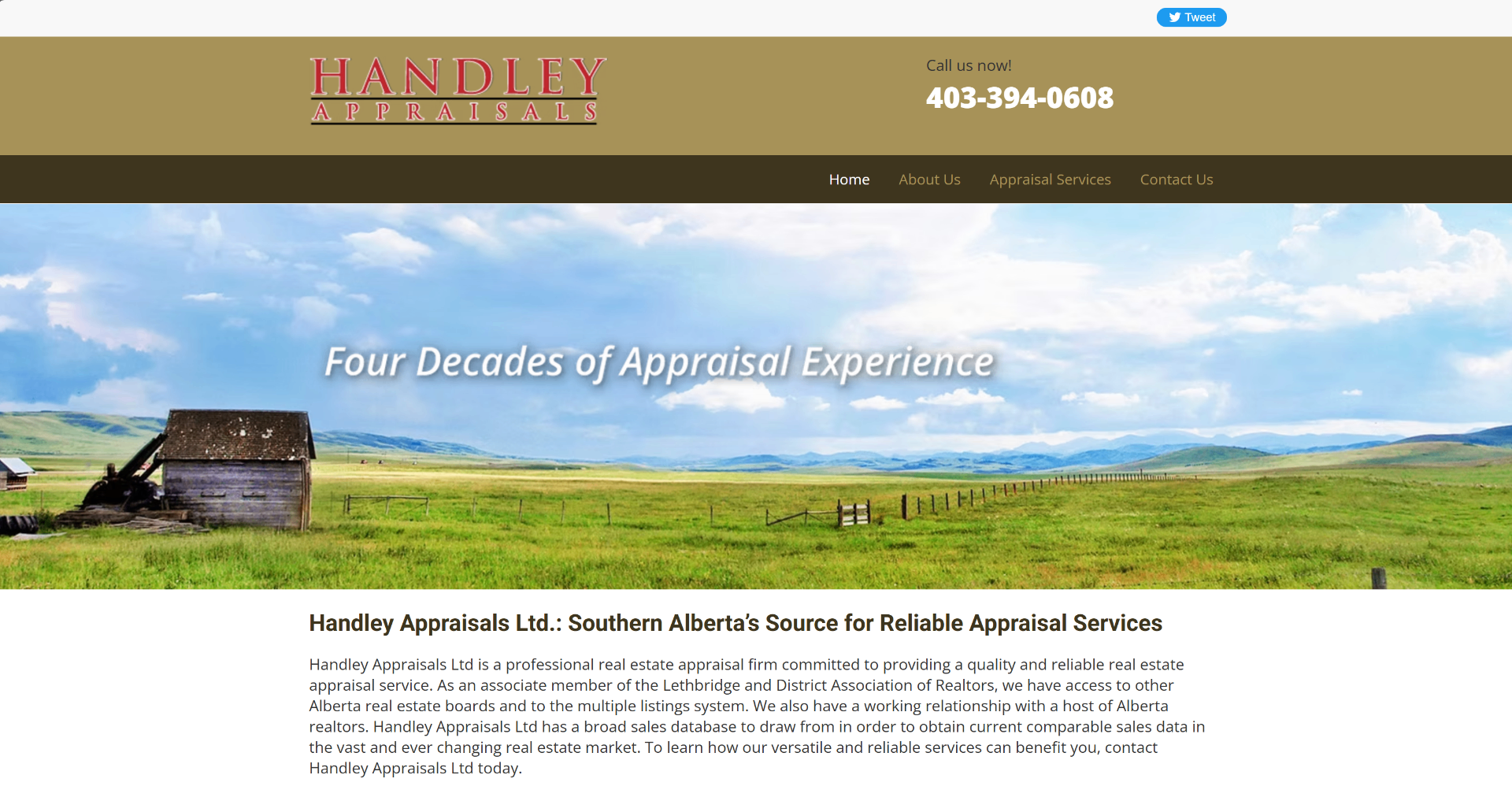 Handley Appraisals Ltd. previous website