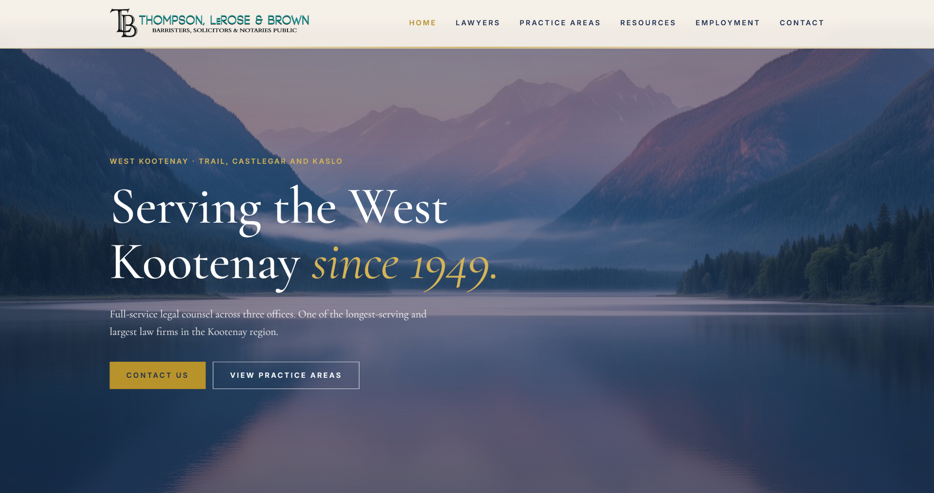 Thompson, LeRose & Brown website