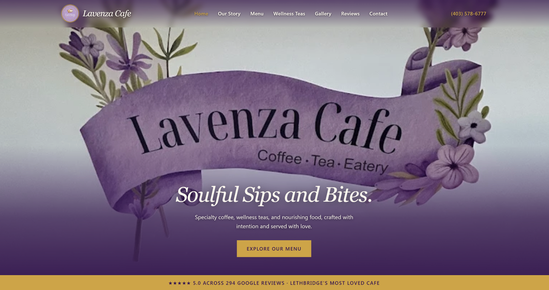 Lavenza Cafe website