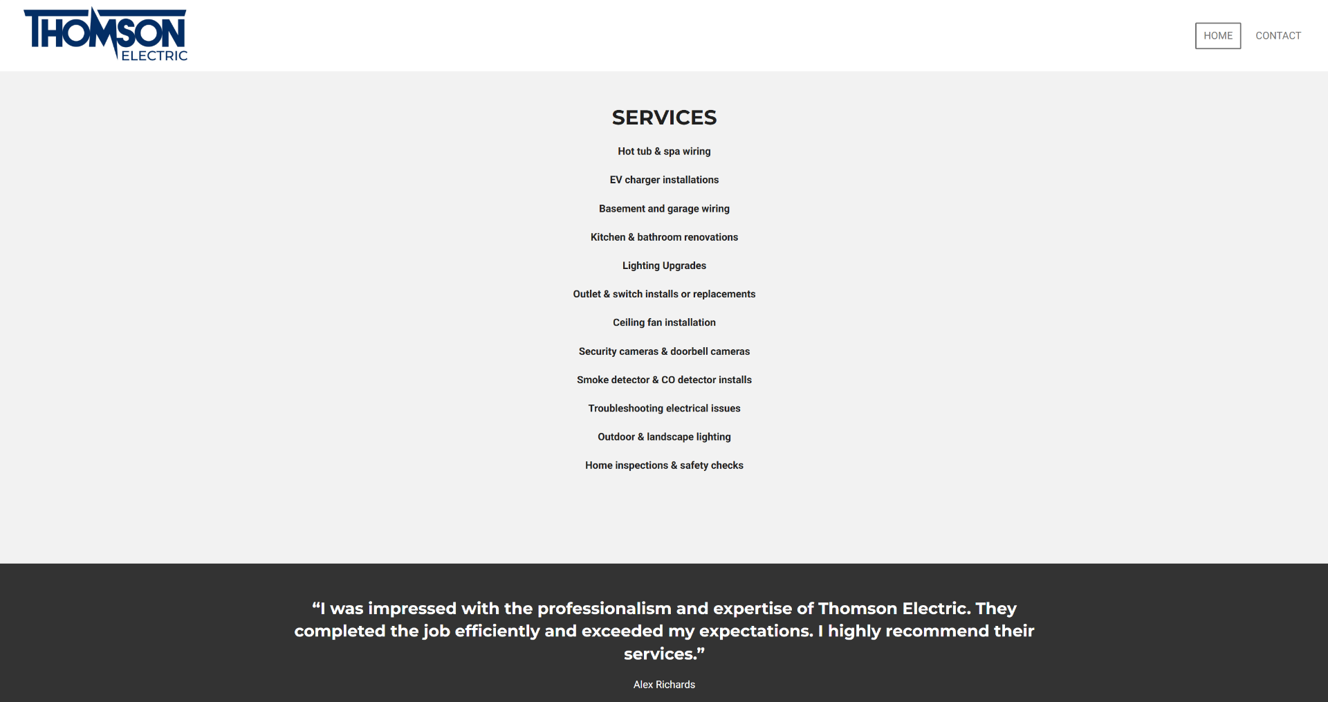 Thomson Electric previous website