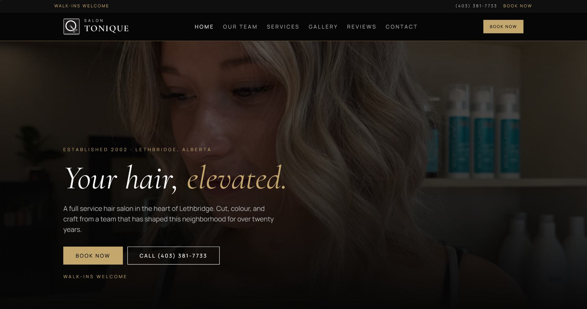 Salon Tonique website