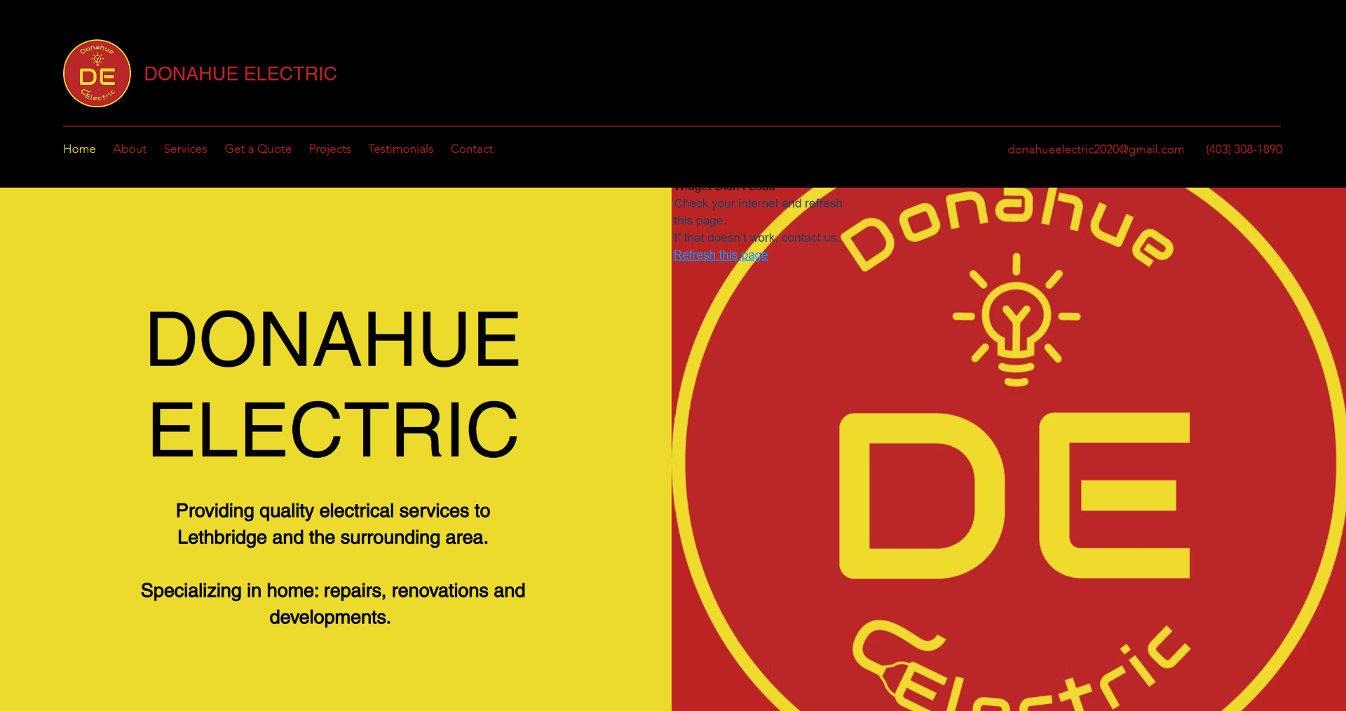Donahue Electric previous website