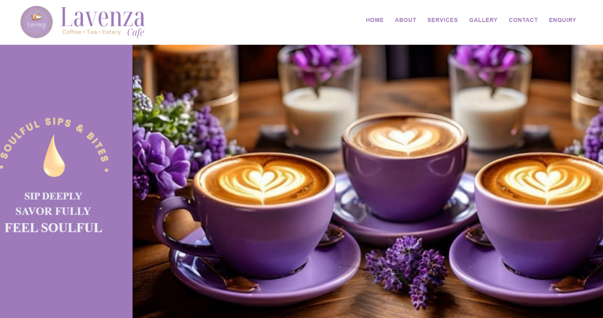 Lavenza Cafe previous website